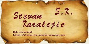 Stevan Karalejić vizit kartica